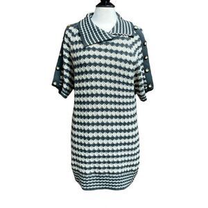 Jenny Olive & Taupe Cable Knit Tunic Sweater Size Large NWOT